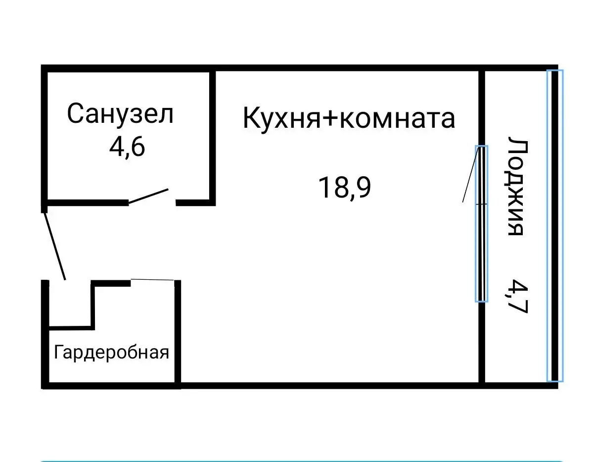 однокомнатная квартира в Санкт-Петербурге по адресу: Европейский проспект, 18, к 2