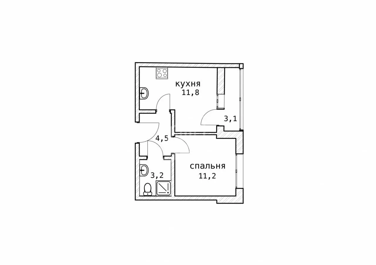 однокомнатная квартира в Санкт-Петербурге по адресу: Уездный проспект, 11