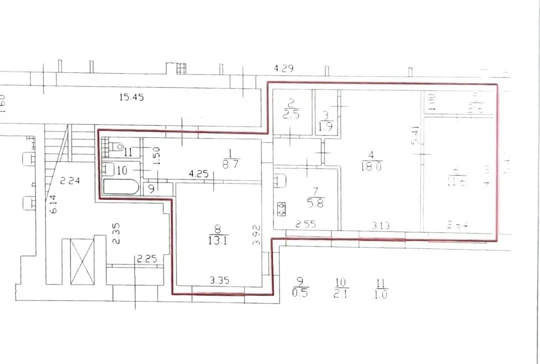 трехкомнатная квартира в Санкт-Петербурге по адресу: Лёни Голикова ул., 25, литера А