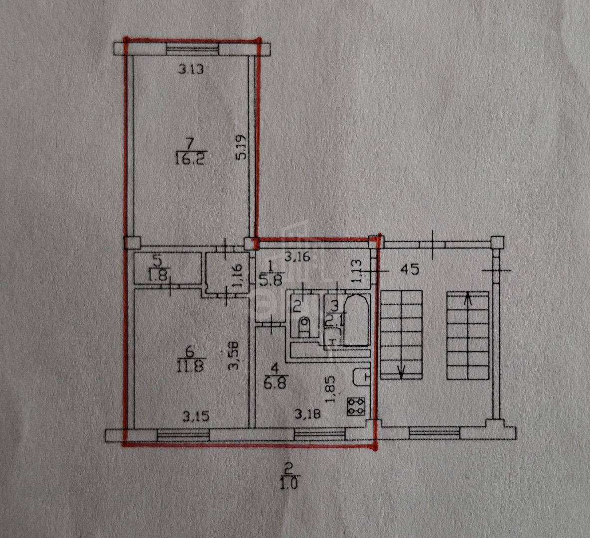 двухкомнатная квартира в Санкт-Петербург по адресу: Шелгунова ул., 10