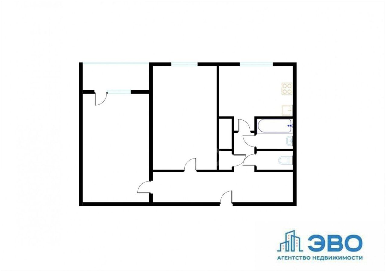 двухкомнатная квартира в Санкт-Петербург по адресу: Генерала Симоняка ул., 27