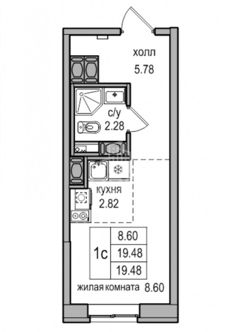 студия в Санкт-Петербурге по адресу: Заречная ул., 54, строение 1