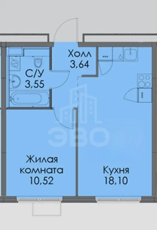 однокомнатная квартира в Ленинградской области по адресу: Голландская ул., 16