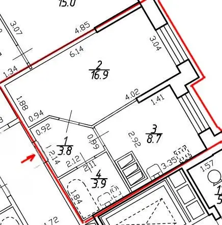 однокомнатная квартира в Санкт-Петербурге по адресу: Николая Рубцова ул., 11, к 1