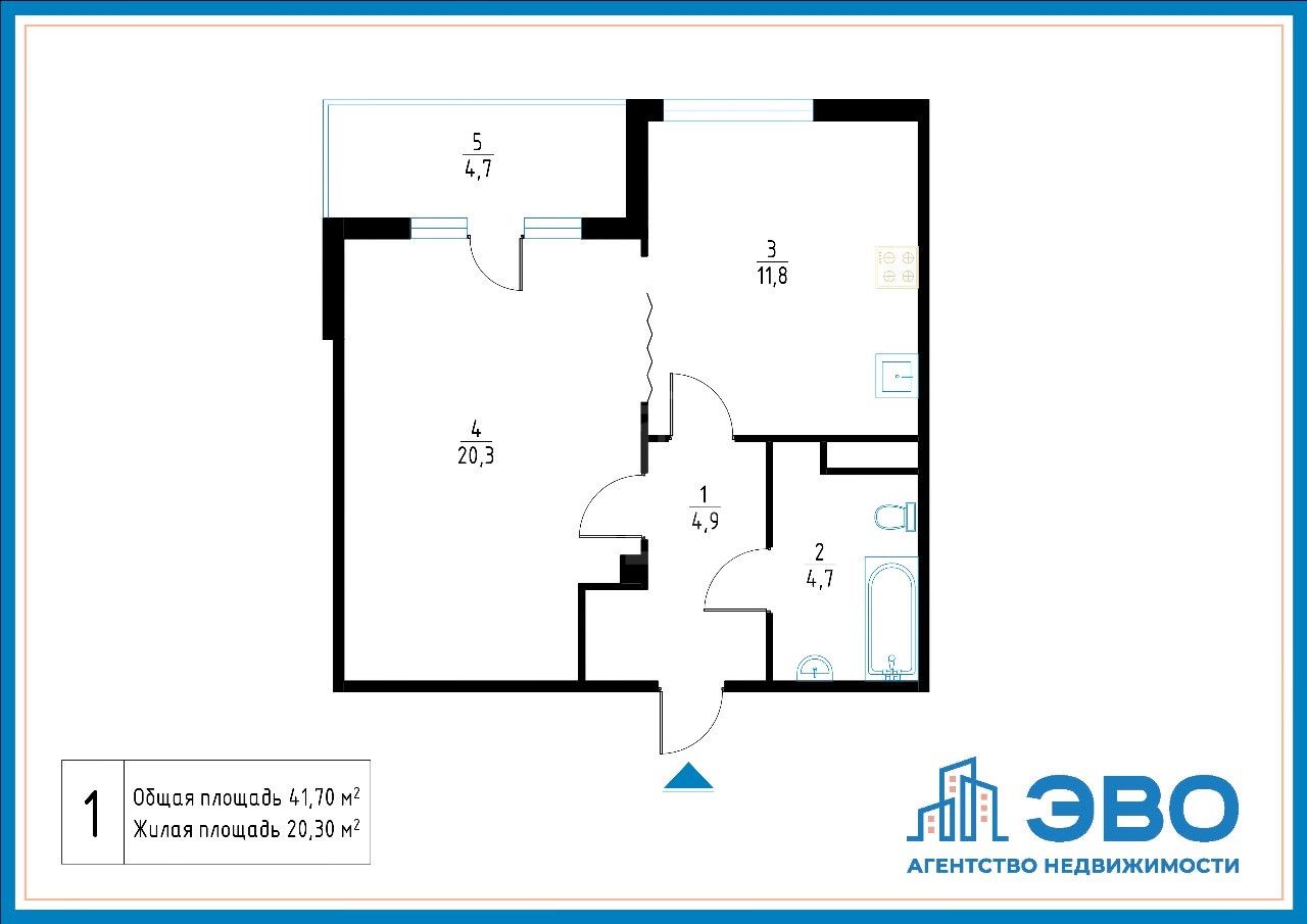 однокомнатная квартира в Санкт-Петербурге по адресу: Металлистов проспект, 116, к 1, литера А
