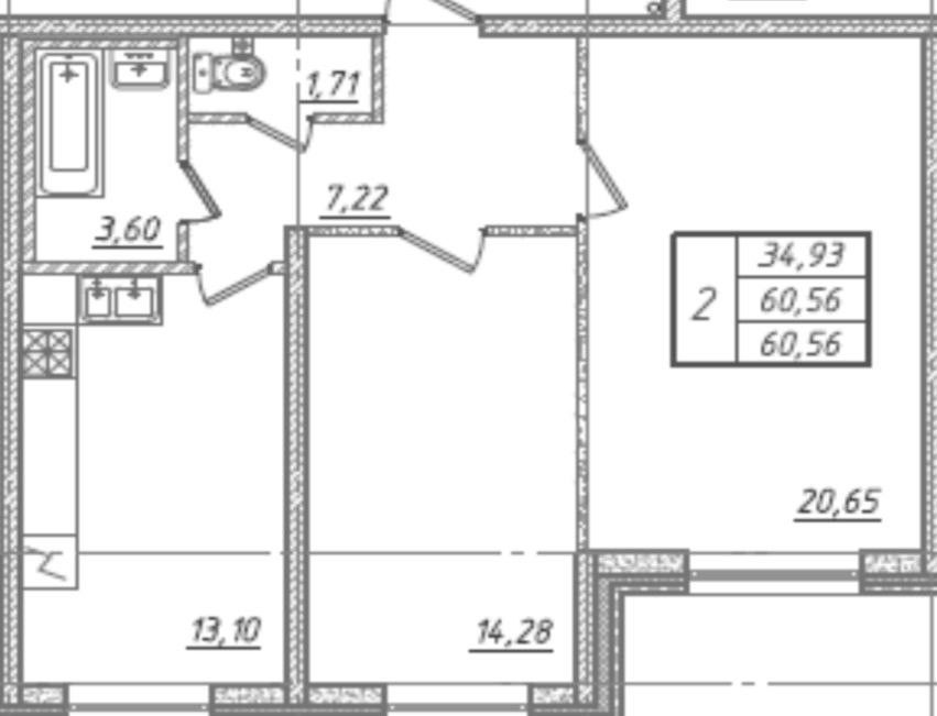 двухкомнатная квартира в Санкт-Петербург по адресу: Ленинский проспект, 68