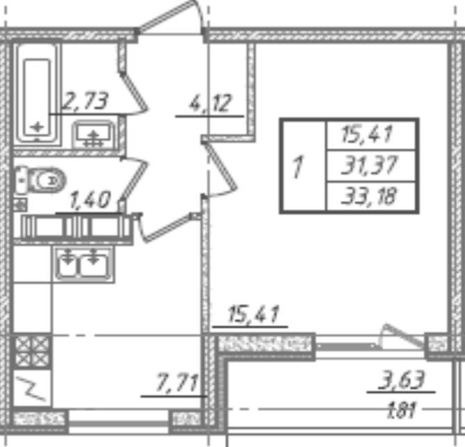 однокомнатная квартира в Санкт-Петербурге по адресу: Ленинский проспект, 68, к 1