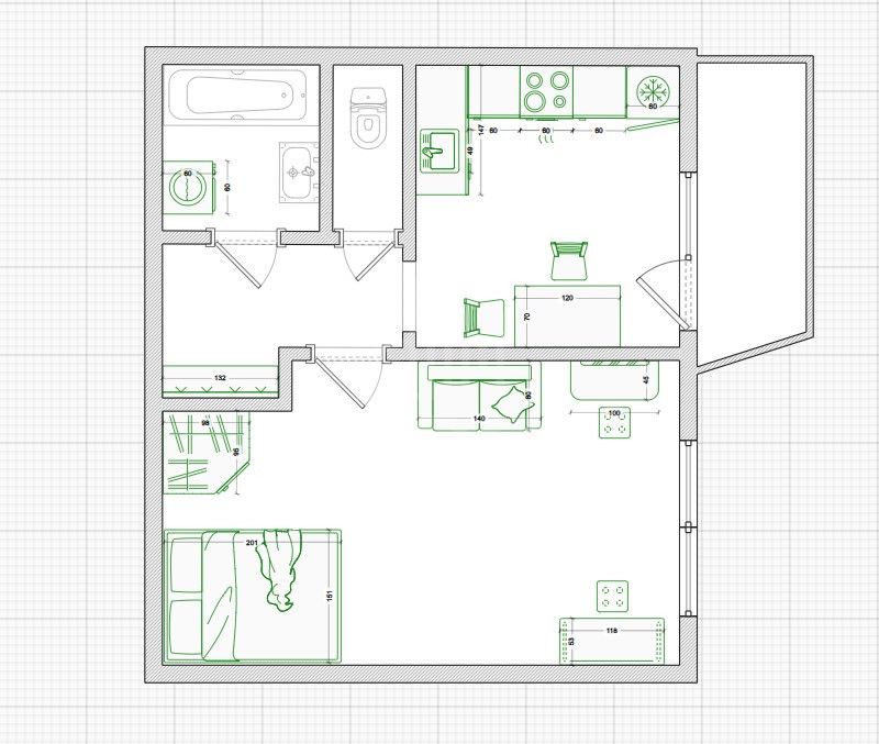 однокомнатная квартира в Санкт-Петербург по адресу: Богатырский проспект, 56, к 3, литера А