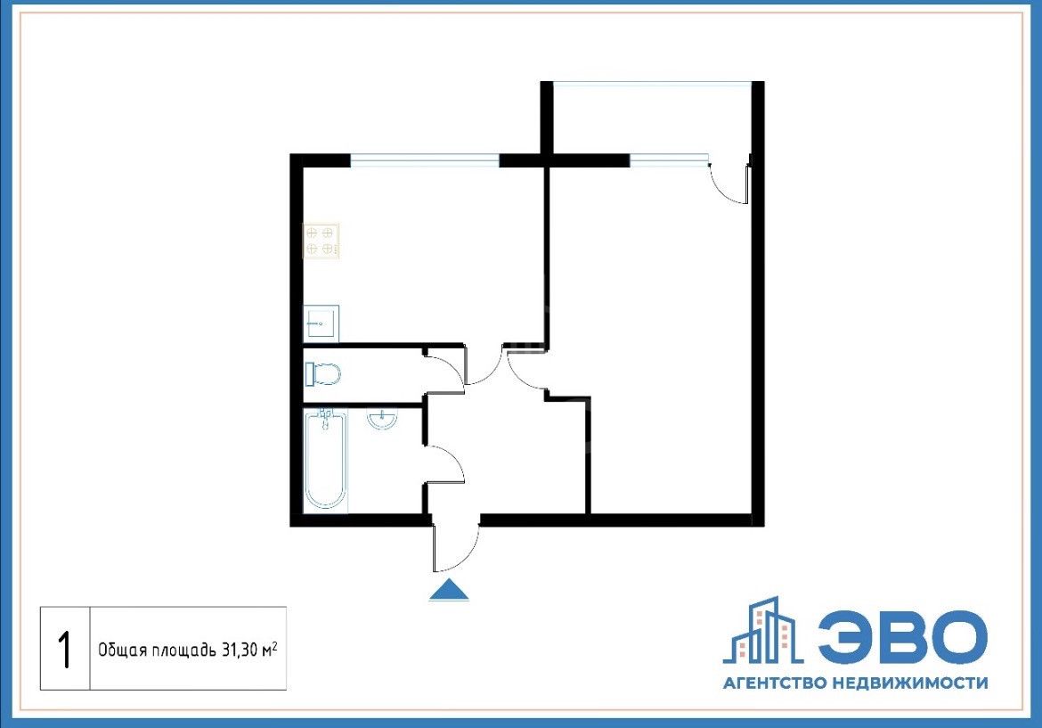 однокомнатная квартира в Санкт-Петербург по адресу: Ленинский проспект, 68
