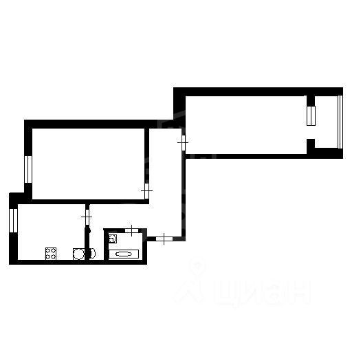 двухкомнатная квартира в Санкт-Петербурге по адресу: Маршала Казакова ул., 9, к 2