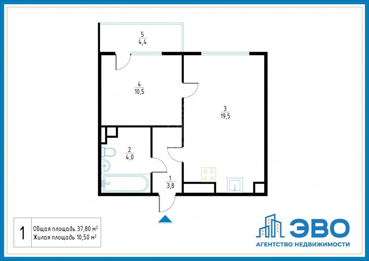 однокомнатная квартира в Санкт-Петербург по адресу: Дальневосточный проспект, 27, к 3, строение 1