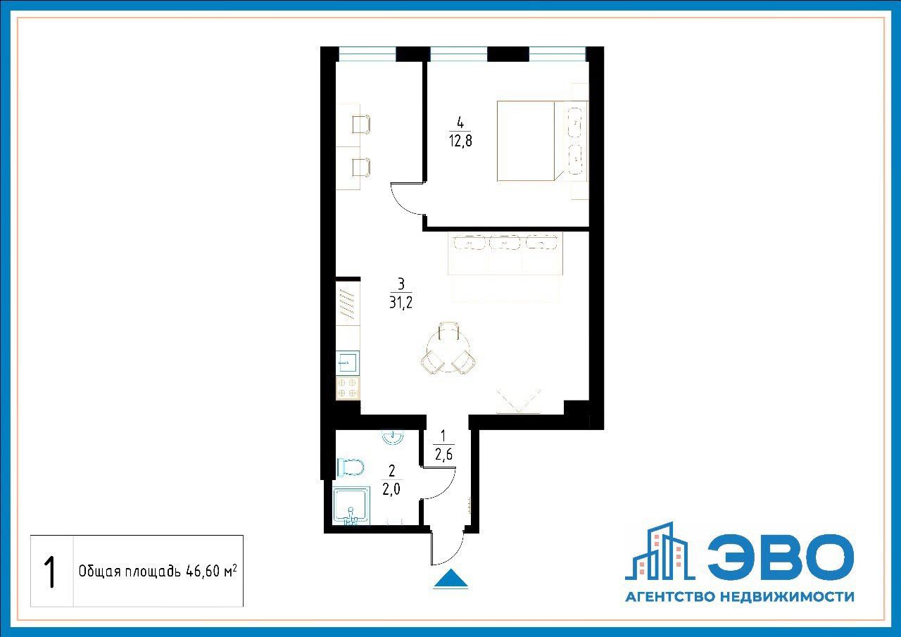 однокомнатная квартира в Санкт-Петербург по адресу: Звенигородская ул., 1