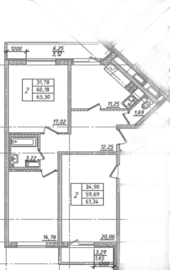 двухкомнатная квартира в Санкт-Петербурге по адресу: Ленинский проспект, 68