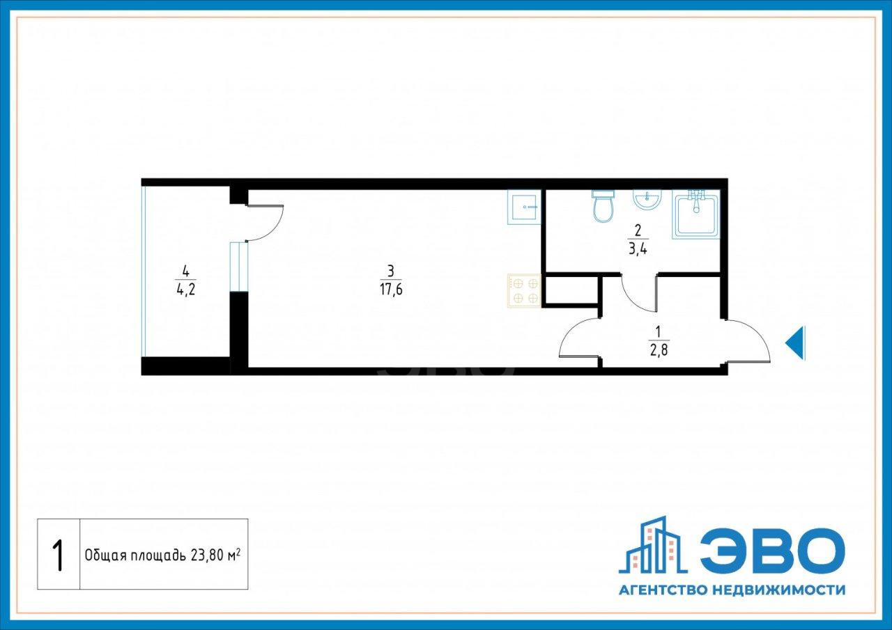 студия в Санкт-Петербурге по адресу: Будённого проспект, 19, к 1