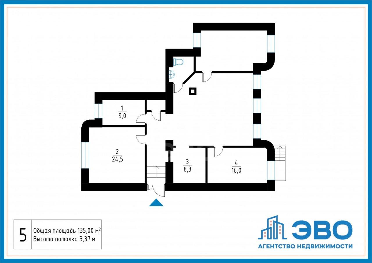 многокомнатная квартира в Санкт-Петербурге по адресу: Захарьевская ул., 9