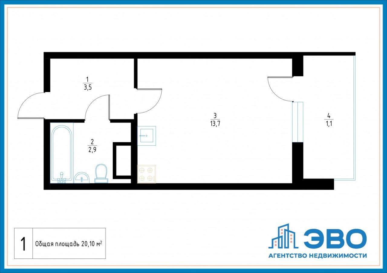 студия в Ленинградской области по адресу: Пражская ул., 4