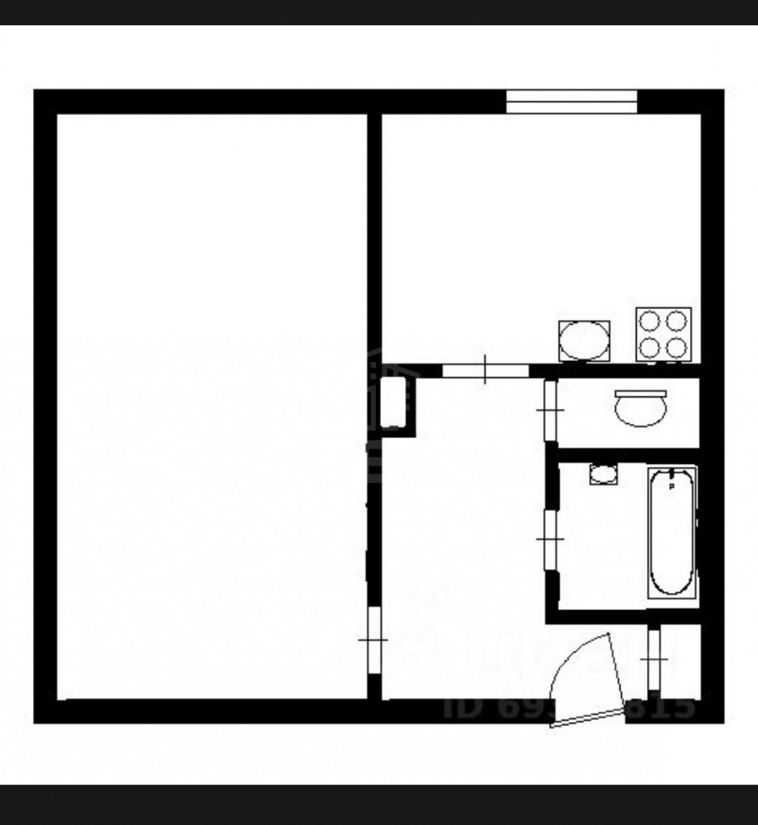 однокомнатная квартира в Санкт-Петербурге по адресу: Малая Балканская ул., 42, к 3