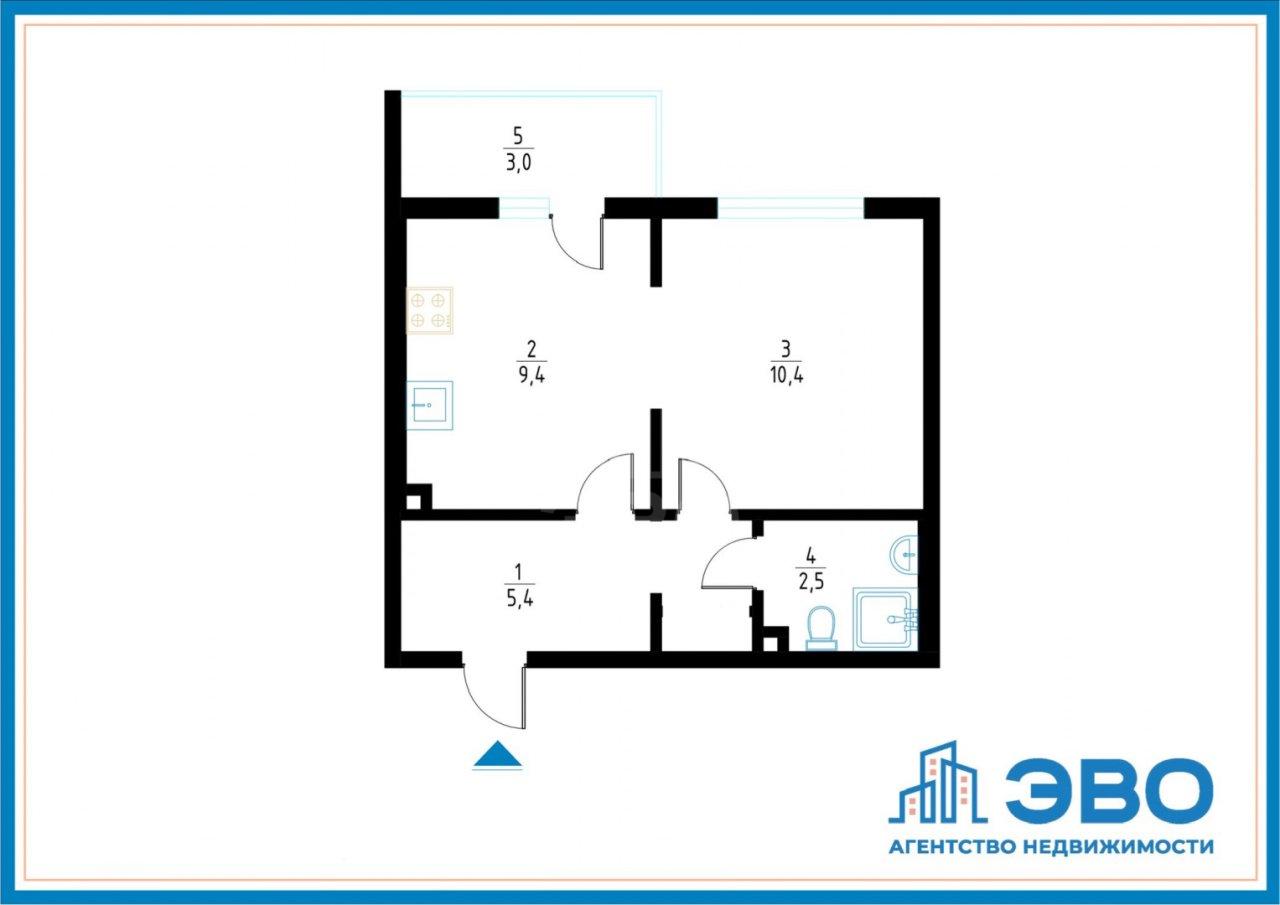 однокомнатная квартира в Санкт-Петербурге по адресу: Пахомовская ул., 26