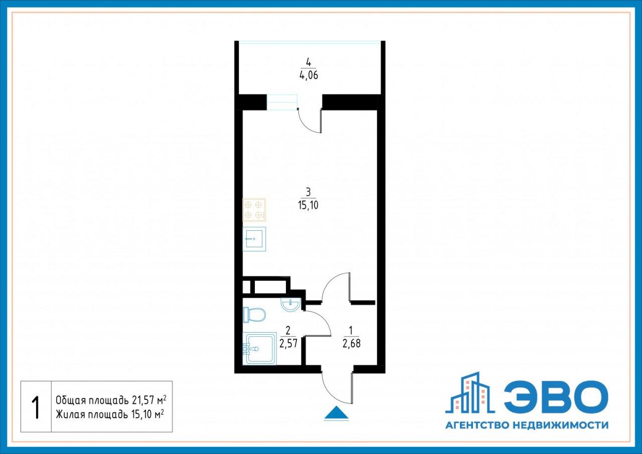 студия в Ленинградской области по адресу: Петровский б-р., 12, к 2