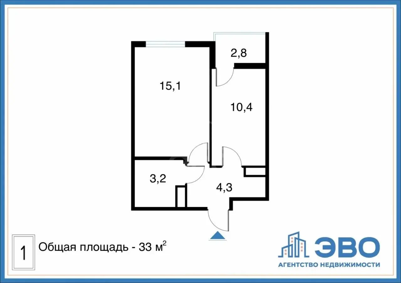 однокомнатная квартира в Санкт-Петербурге по адресу: Комендантский проспект, 60, к 3, строение 1