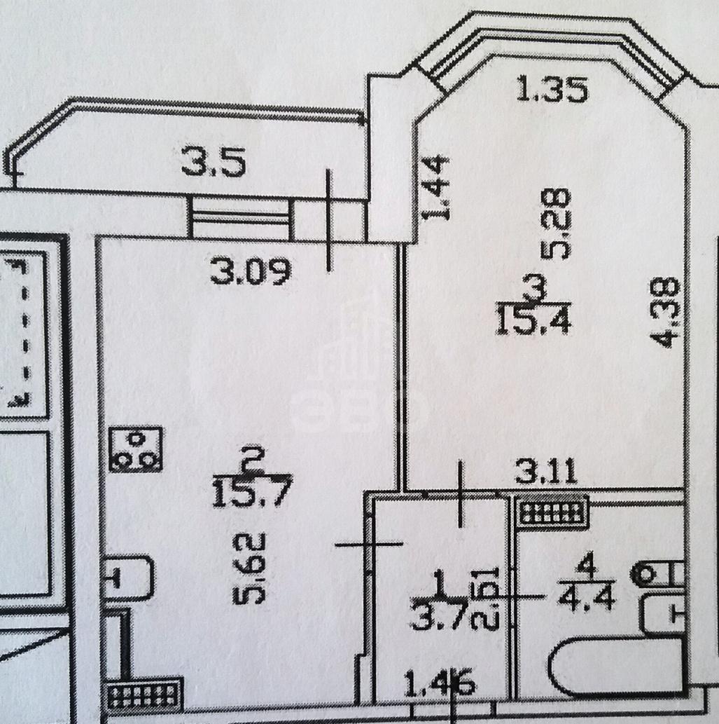 однокомнатная квартира в Санкт-Петербурге по адресу: Федора Абрамова ул., 8