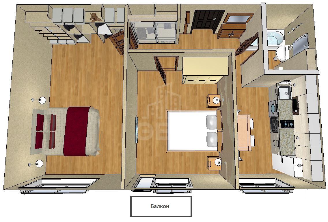 двухкомнатная квартира в Санкт-Петербурге по адресу: Варшавская ул., 120