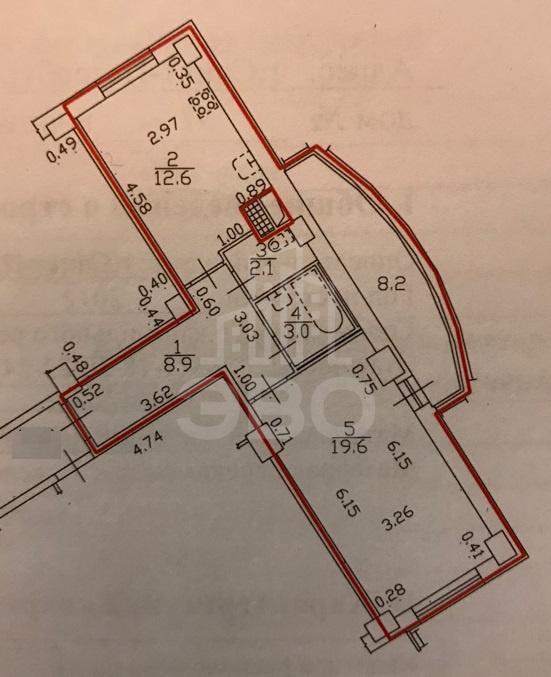однокомнатная квартира в Санкт-Петербурге по адресу: Шуваловский проспект, 37, к 1