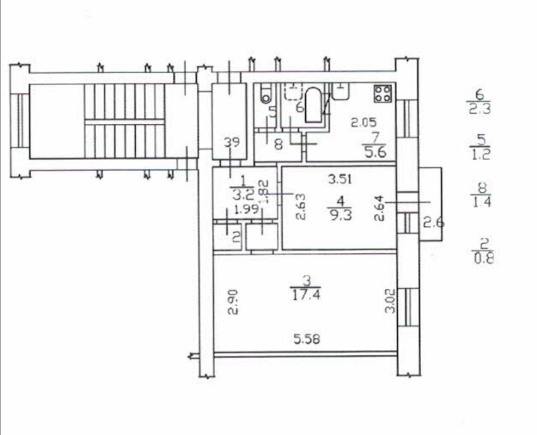 двухкомнатная квартира в Санкт-Петербурге по адресу: Профессора Ивашенцова ул., 4/30, литера Б