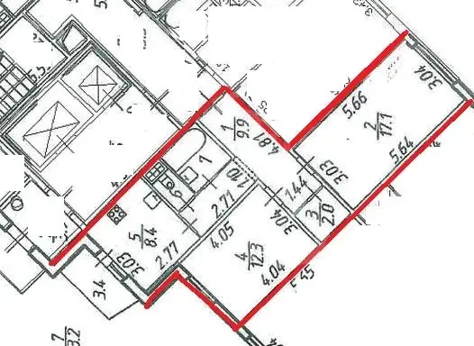 двухкомнатная квартира в Санкт-Петербурге по адресу: Ленинский проспект, 74, к 1, литера А