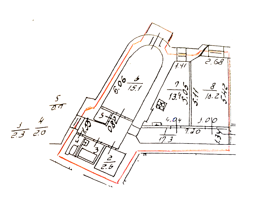 двухкомнатная квартира в Санкт-Петербурге по адресу: Грибоедова канала наб., 119-121