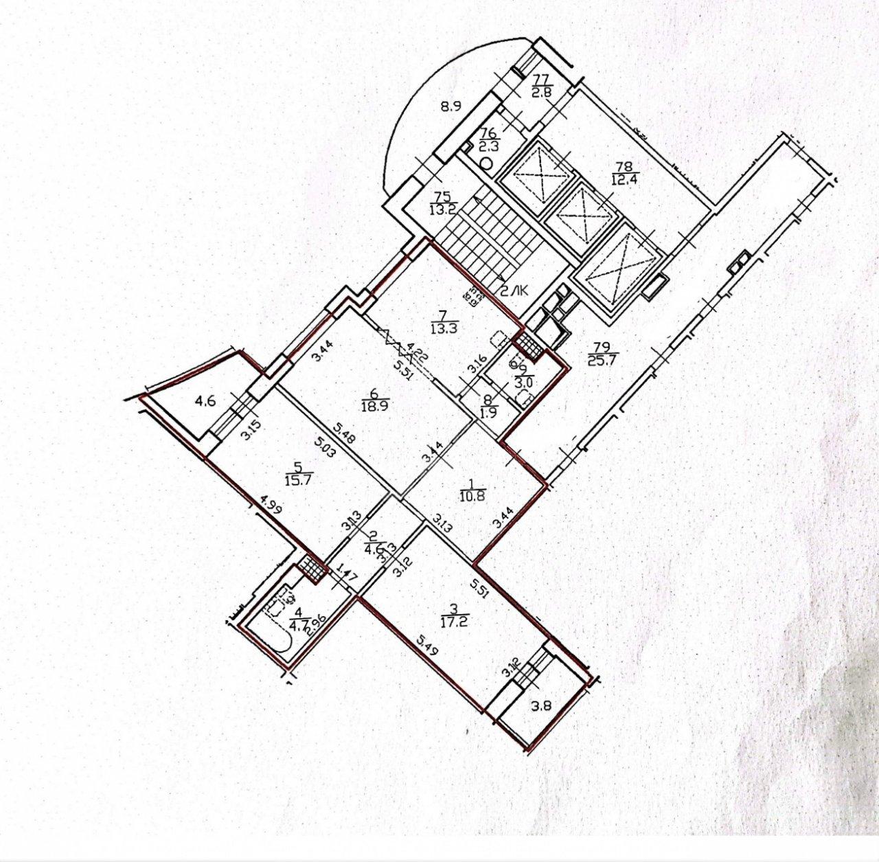 трехкомнатная квартира в Санкт-Петербурге по адресу: Бутлерова ул., 11, к 4