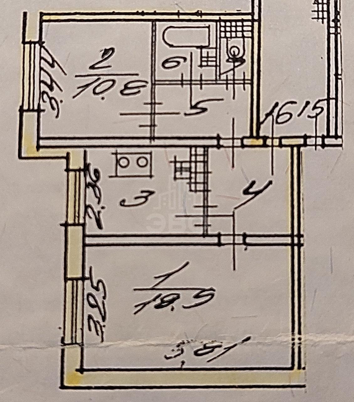 двухкомнатная квартира в Санкт-Петербурге по адресу: Луначарского проспект, 108, к 1