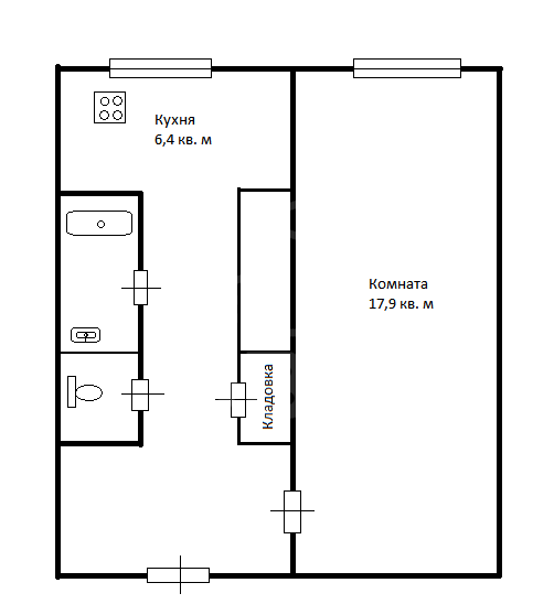 однокомнатная квартира в Санкт-Петербурге по адресу: Морской Пехоты ул., 8, к 2