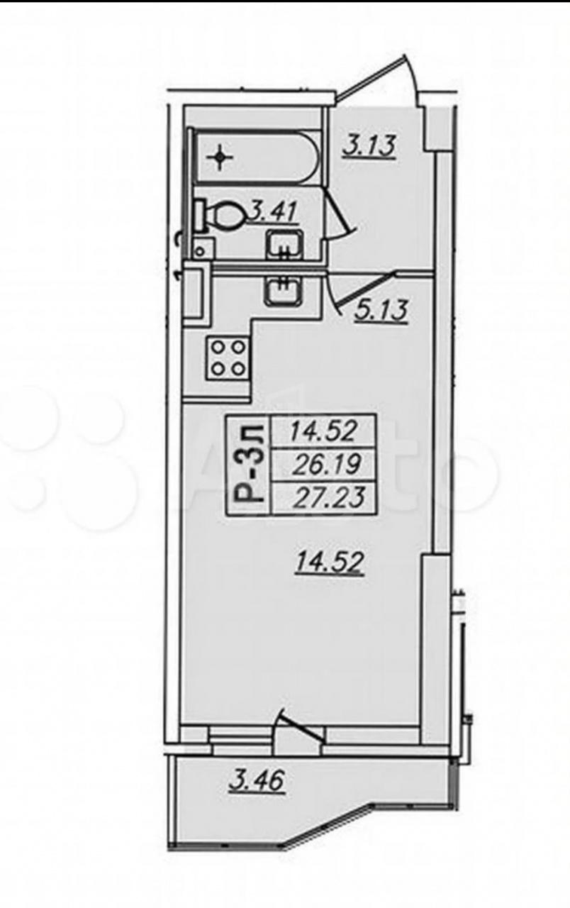 однокомнатная квартира в Санкт-Петербурге по адресу: Руднева ул., 16