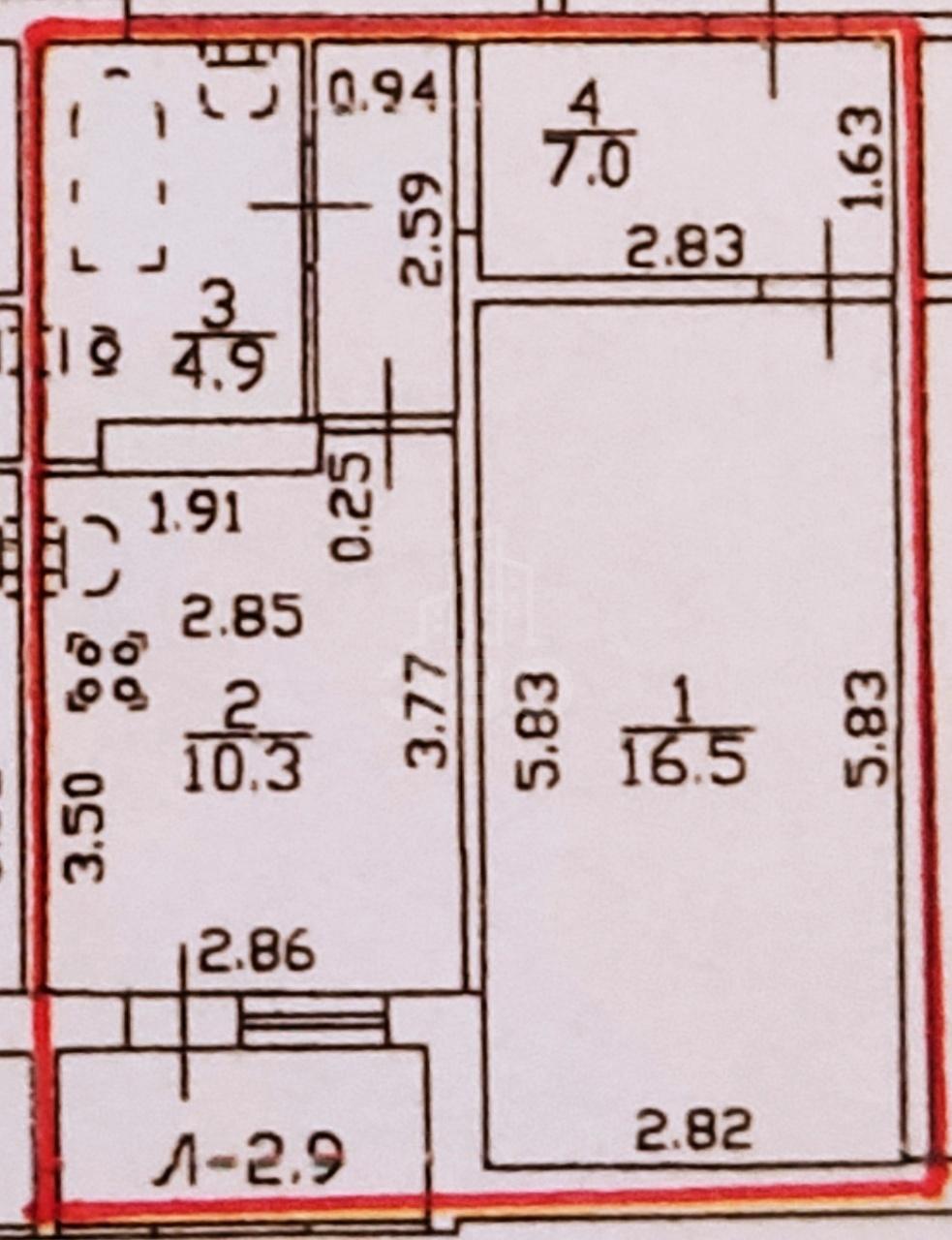 однокомнатная квартира в Санкт-Петербурге по адресу: Большевиков проспект, 38, к 5, литера А
