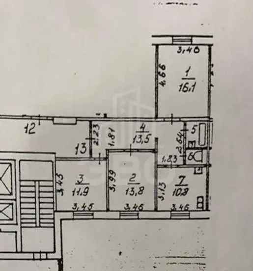 трехкомнатная квартира в Санкт-Петербурге по адресу: Камышовая ул., 2, к 1