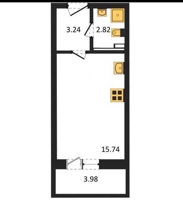 однокомнатная квартира в Санкт-Петербурге по адресу: Плесецкая ул.