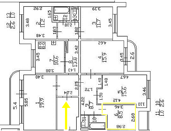 комната в Санкт-Петербурге по адресу: Выборгское ш., 31
