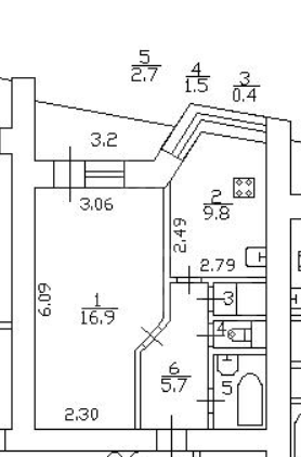 однокомнатная квартира в Санкт-Петербурге по адресу: Художников проспект, 13, к 4