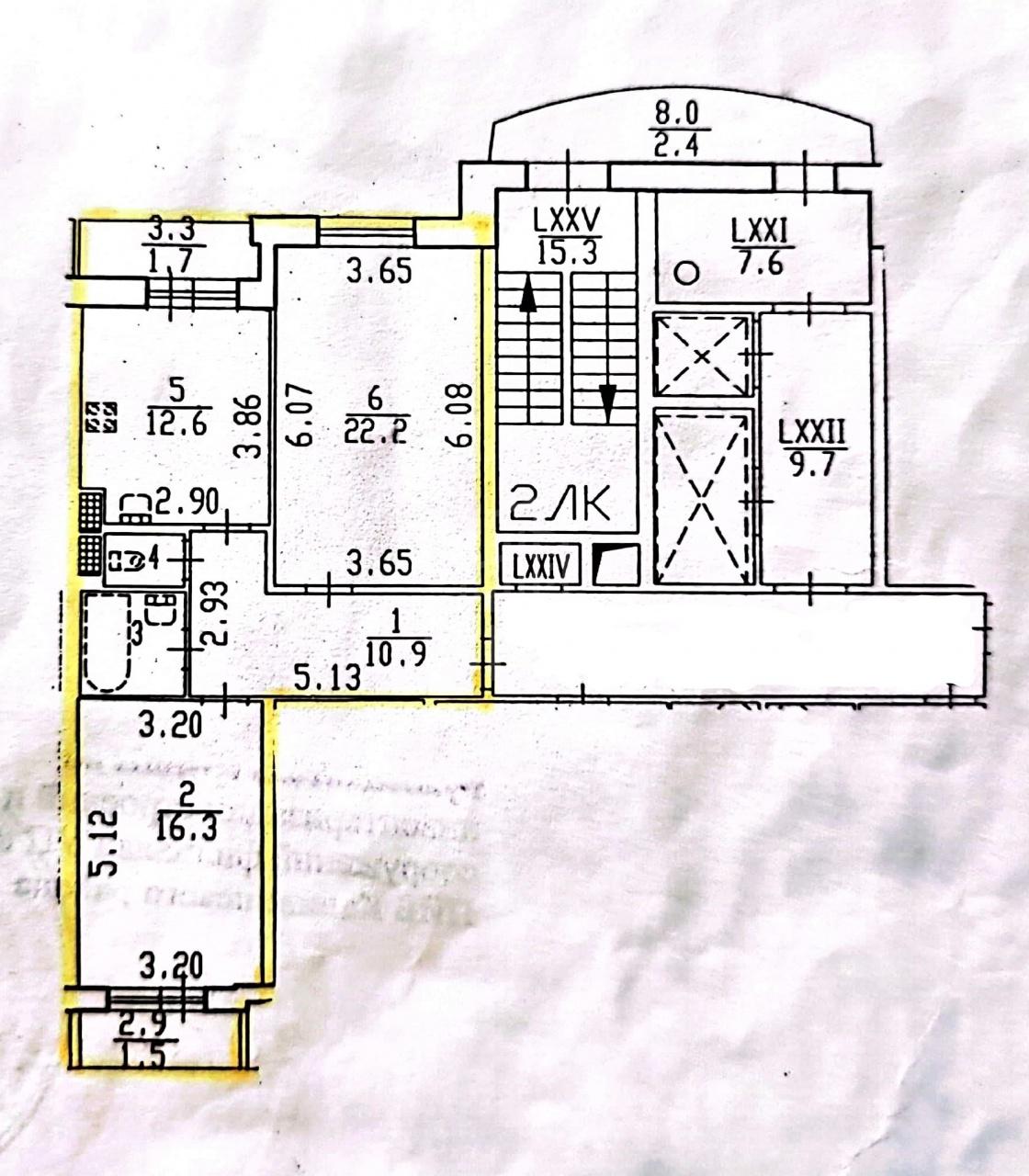 двухкомнатная квартира в Санкт-Петербурге по адресу: Вавиловых ул., 7, к 4