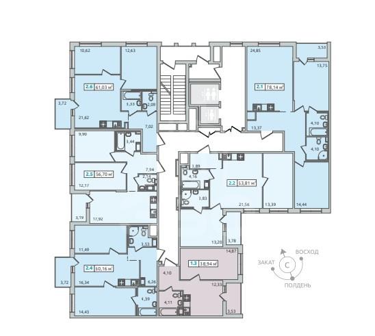 однокомнатная квартира в Санкт-Петербурге по адресу: Красногвардейский пер., к 2