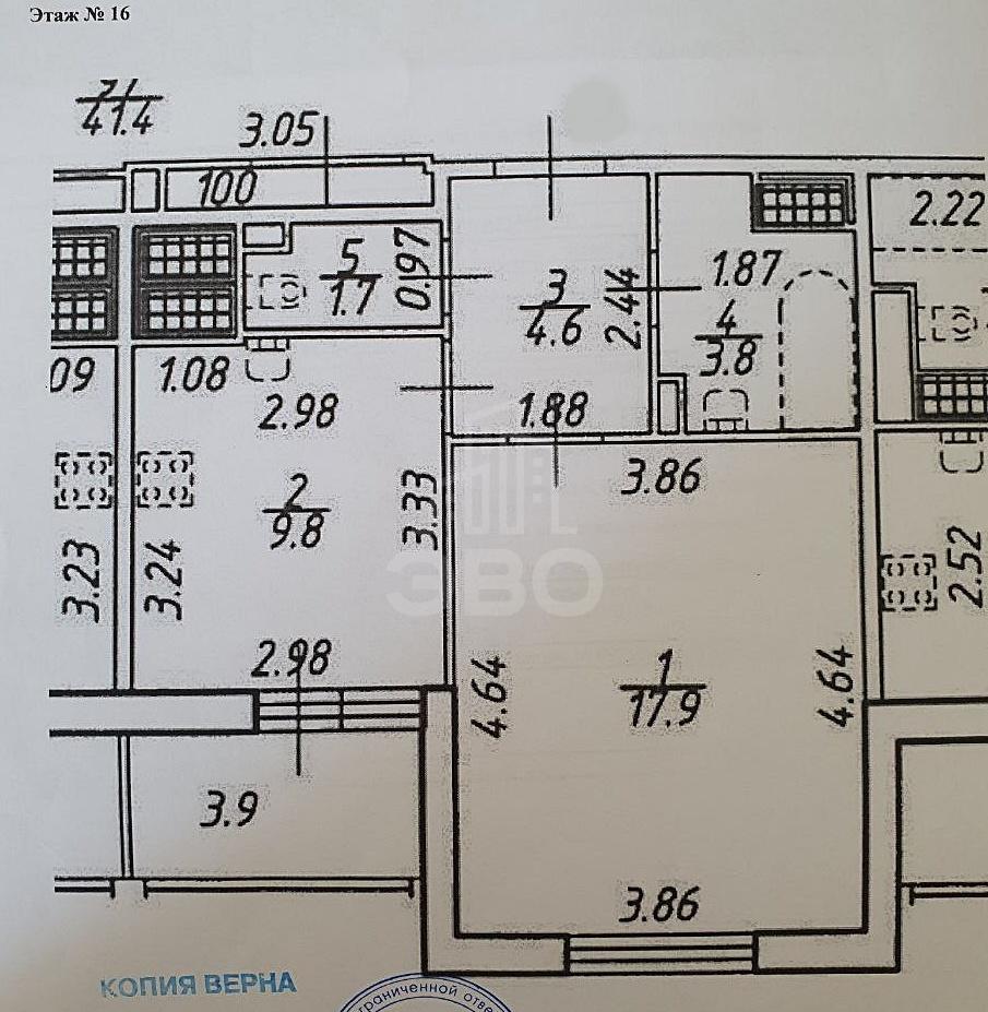 однокомнатная квартира в Санкт-Петербурге по адресу: Верхне-Каменская ул., 3, к 2