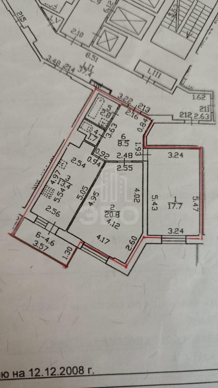 двухкомнатная квартира в Санкт-Петербурге по адресу: Комендантский проспект, 53, к 1