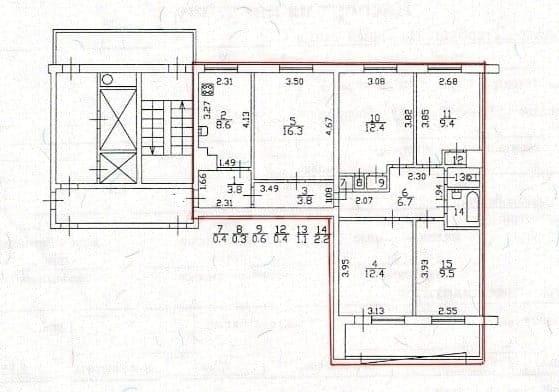 многокомнатная квартира в Санкт-Петербурге по адресу: Наличная ул., 30
