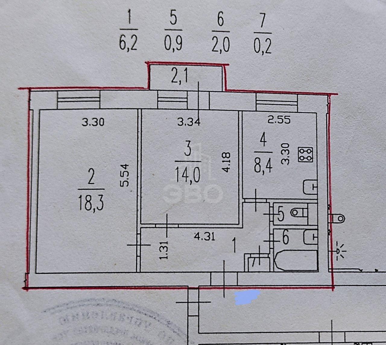 двухкомнатная квартира в Санкт-Петербурге по адресу: Варшавская ул., 118