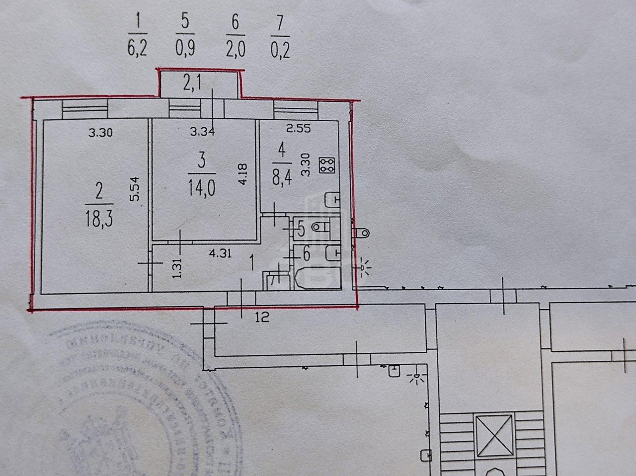 двухкомнатная квартира в Санкт-Петербурге по адресу: Варшавская ул., 118