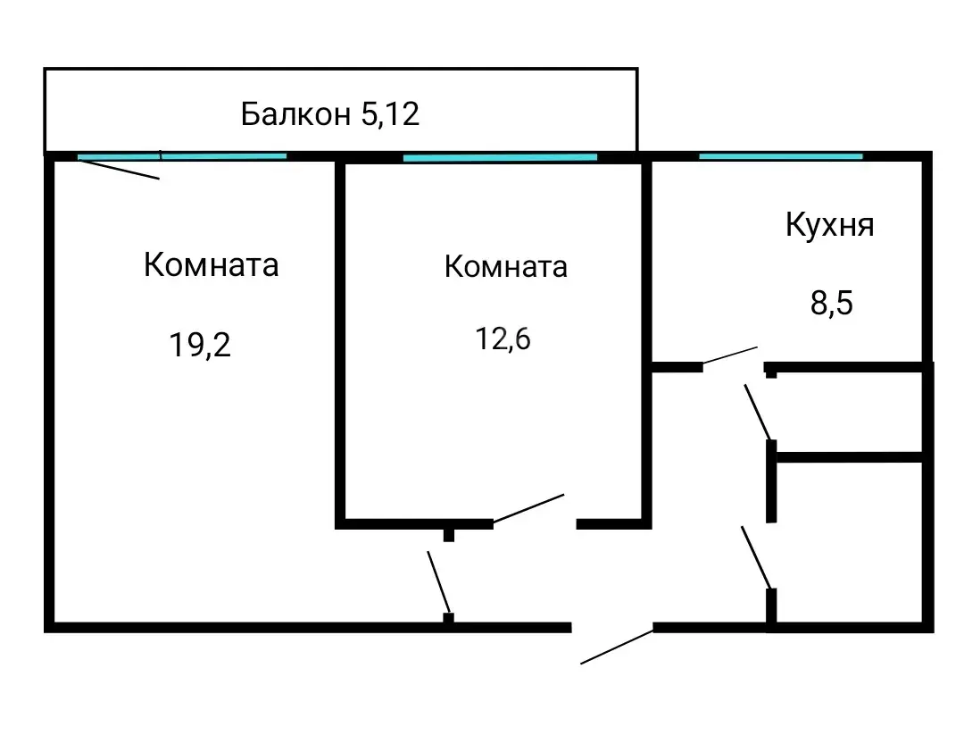 двухкомнатная квартира в Санкт-Петербурге по адресу: Шлиссельбургский проспект, 36, к 1