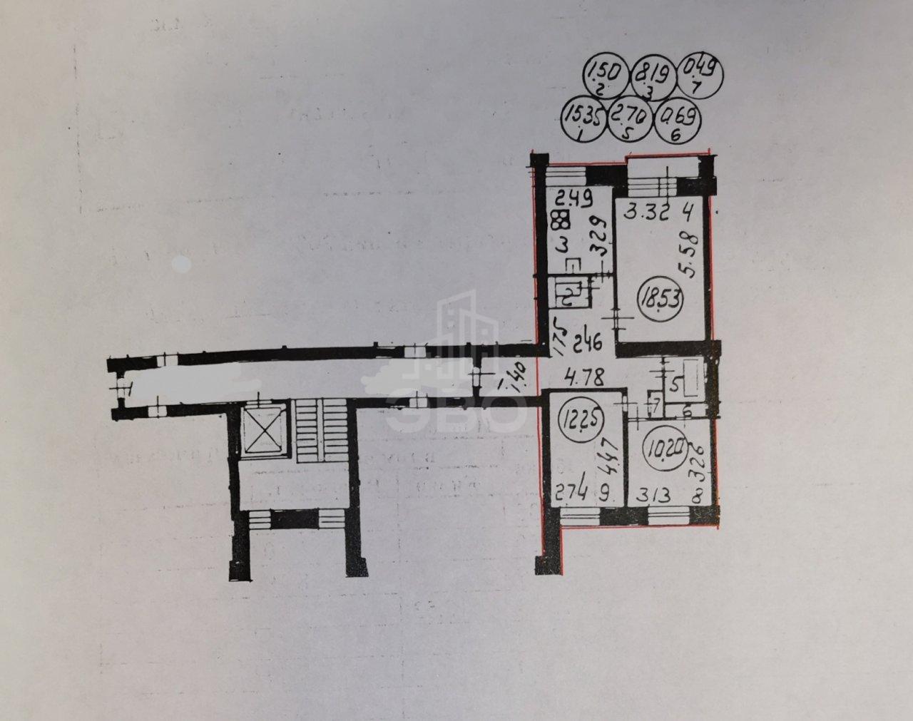 трехкомнатная квартира в Санкт-Петербурге по адресу: Тореза проспект, 33, литера А