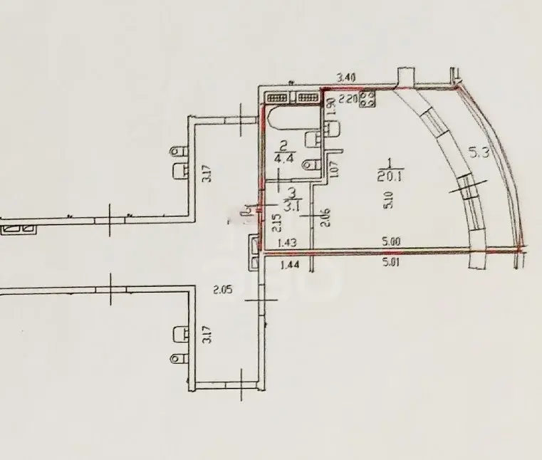 однокомнатная квартира в Санкт-Петербурге по адресу: Михаила Дудина ул., 23, к 1, литера А