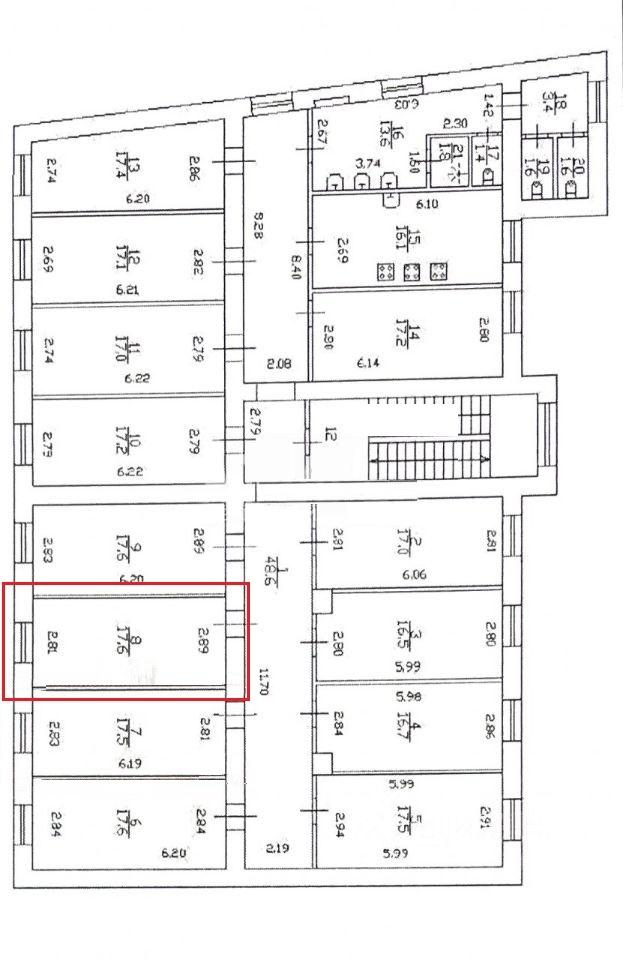 комната в Санкт-Петербурге по адресу: Реки Фонтанки наб., 137, литера В